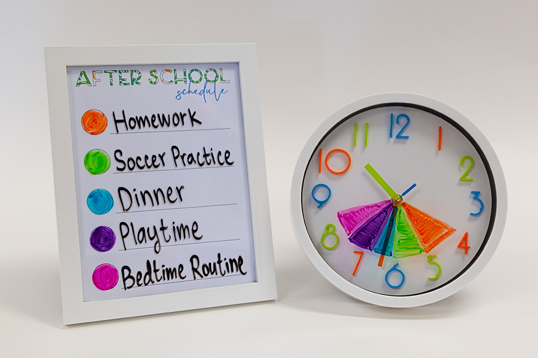 Diy After School Schedule And Clock Free Printable Included